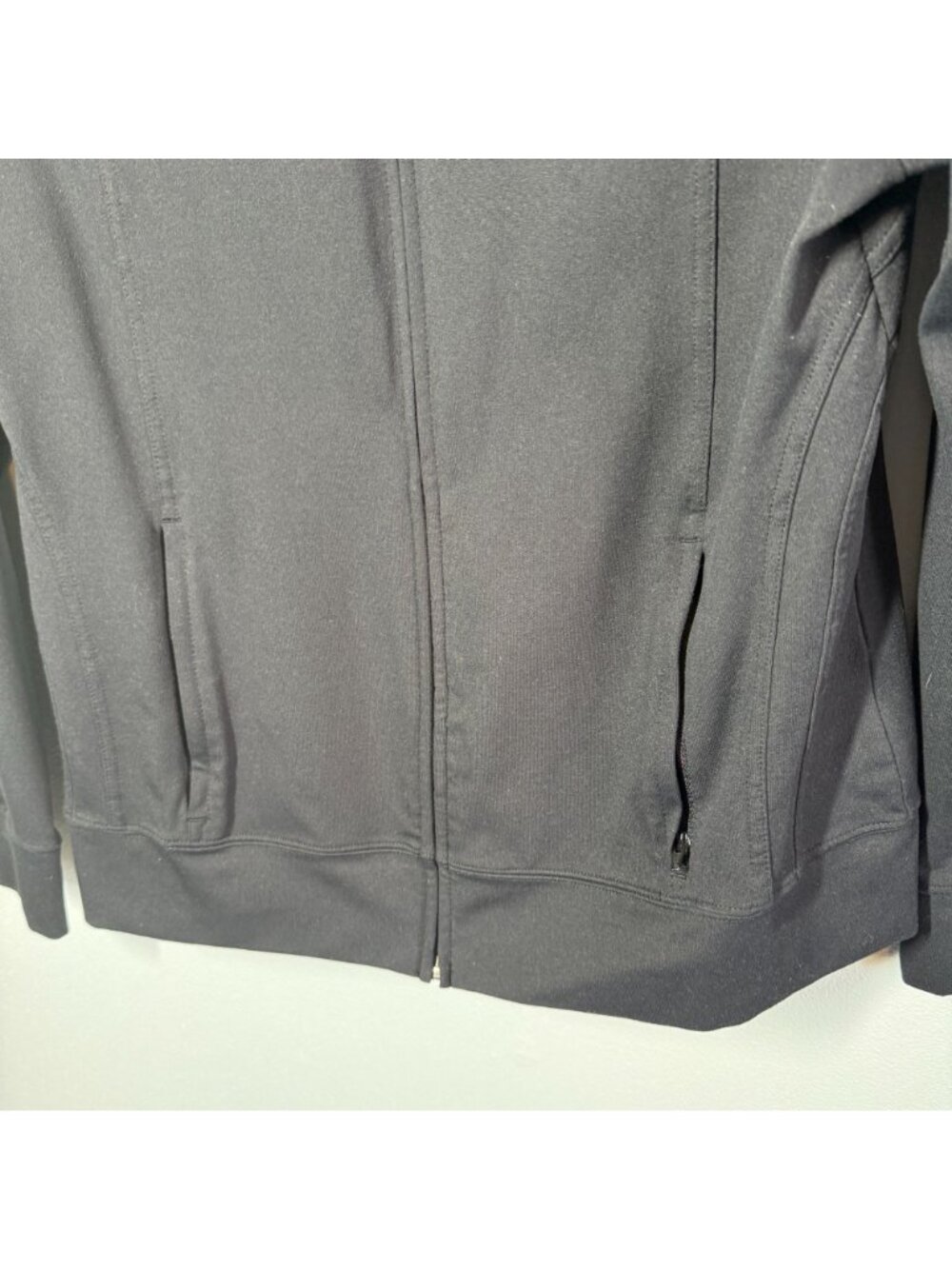Lands' End Womens Small Black Full Zip Athletic Jacket Lightweight Soft Shell - Picture 4 of 14